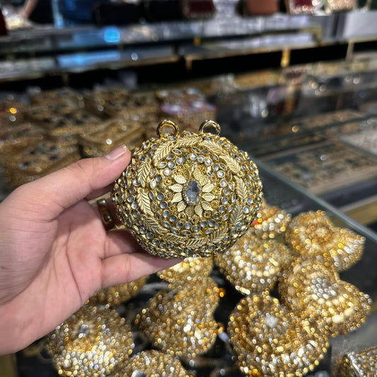 SMALL TURKISH KUNDAN CLUTCH (TKC-0840)