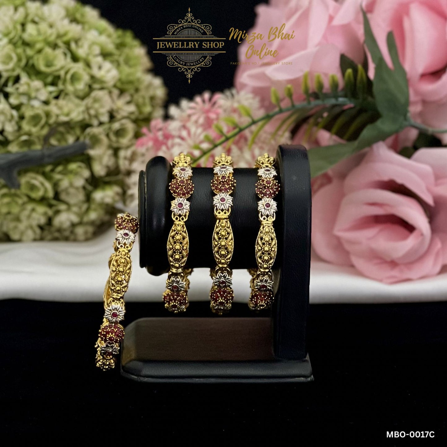 GOLD PLATED MARIA'S CHUDIYANS (MBO-0017C)